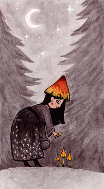 Witch's Hat Mushroom Witch